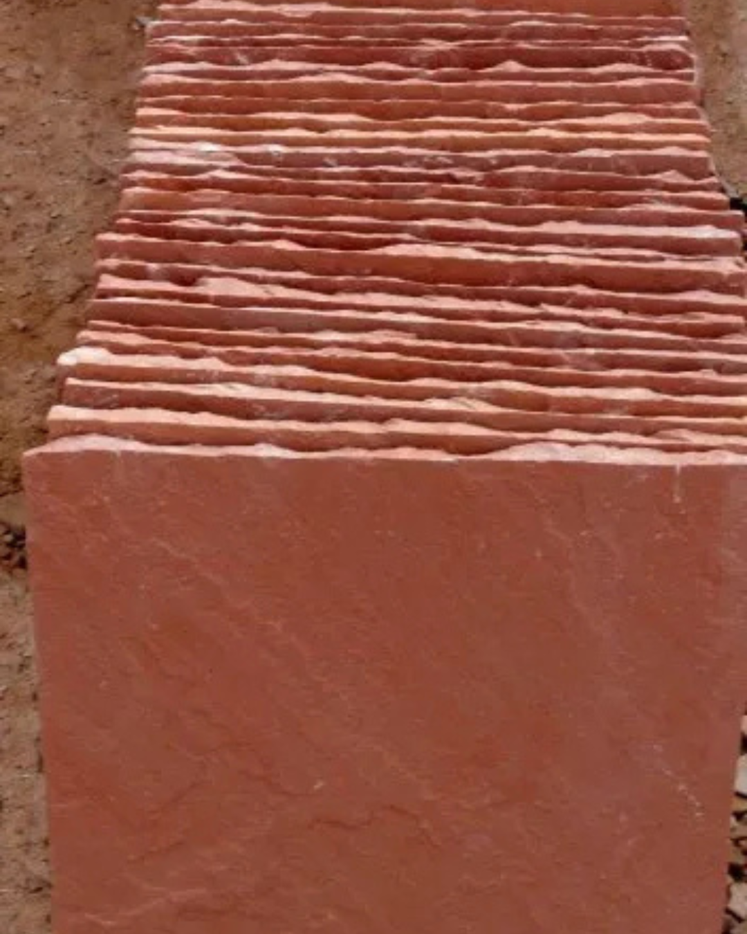 Agra Red Natural Rough Sandstone